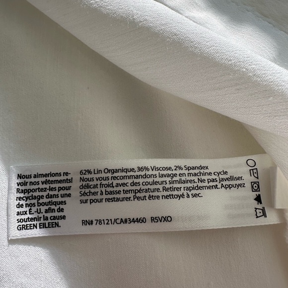 Eileen Fisher Crisp White Dress Shirt, size medium - Picture 7 of 11